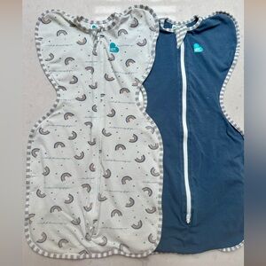 Love to Dream Sleep sack/Swaddle - Rainbow Cream and Blue